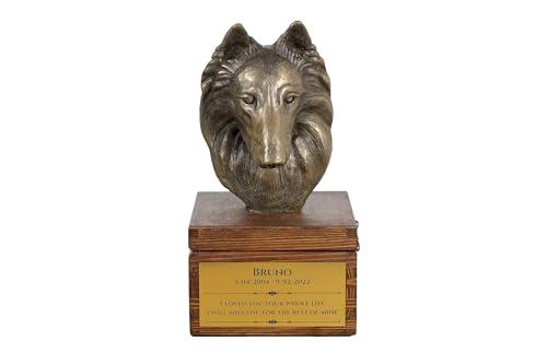 Art-Dog Handmade Custom Hund Gedenkurne - Bronze-Kaltguss Hundekopf auf Birke Basis - Langlebige personalisierte Hund Kremation Box - 16x28x16cm - Belgischer Schäferhund Art-Dog Handmade Custom Hund Gedenkurne - Bronze-Kaltguss Hundekopf auf Birke Basis - Langlebige personalisierte Hund Kremation Box - 16x28x16cm - Belgischer Schäferhund von Art-Dog