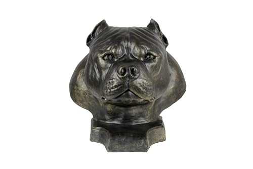 Art-Dog Hundeurne Big Head American Bully - Amerikanischer Ii - Handgefertigte Tierurne aus Harz mit Bronze-Finish - Langlebige Urne für Hundeasche - Natürliche Größe 25x30x26cm Art-Dog Hundeurne Big Head American Bully - Amerikanischer Ii - Handgefertigte Tierurne aus Harz mit Bronze-Finish - Langlebige Urne für Hundeasche - Natürliche Größe 25x30x26cm von Art-Dog