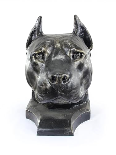 Art-Dog Hundeurne Big Head American Stafforshire Terrier - Handgefertigte Tierurne aus Harz mit Bronze-Finish - Langlebige Urne für Hundeasche - Natürliche Größe 36x26x32cm Art-Dog Hundeurne Big Head American Stafforshire Terrier - Handgefertigte Tierurne aus Harz mit Bronze-Finish - Langlebige Urne für Hundeasche - Natürliche Größe 36x26x32cm von Art-Dog