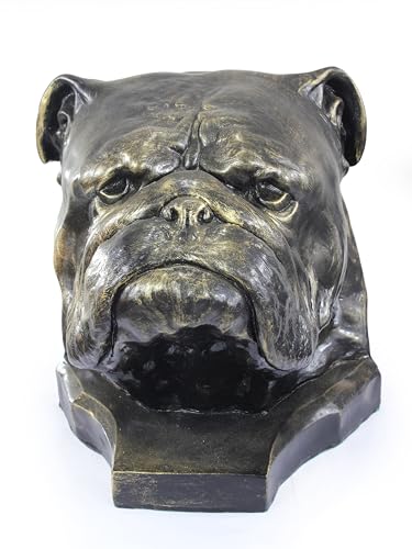 Art-Dog Hundeurne Big Head English Bulldog - Englische Bulldogge I - Handgefertigte Tierurne aus Harz mit Bronze-Finish - Langlebige Urne für Hundeasche - Natürliche Größe 30x29x28cm Art-Dog Hundeurne Big Head English Bulldog - Englische Bulldogge I - Handgefertigte Tierurne aus Harz mit Bronze-Finish - Langlebige Urne für Hundeasche - Natürliche Größe 30x29x28cm von Art-Dog