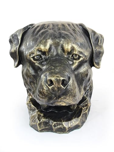 Art-Dog Hundeurne Big Head Rottweiler - Handgefertigte Tierurne aus Harz mit Bronze-Finish - Langlebige Urne für Hundeasche - Natürliche Größe 31x30x31cm Art-Dog Hundeurne Big Head Rottweiler - Handgefertigte Tierurne aus Harz mit Bronze-Finish - Langlebige Urne für Hundeasche - Natürliche Größe 31x30x31cm von Art-Dog