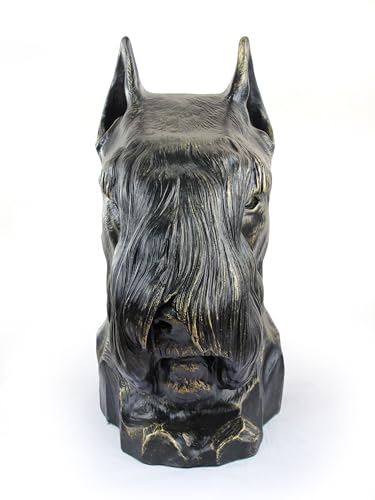 Art-Dog Hundeurne Big Head Schnauzer - Handgefertigte Tierurne aus Harz mit Bronze-Finish - Langlebige Urne für Hundeasche - Natürliche Größe 44x23x37cm Art-Dog Hundeurne Big Head Schnauzer - Handgefertigte Tierurne aus Harz mit Bronze-Finish - Langlebige Urne für Hundeasche - Natürliche Größe 44x23x37cm von Art-Dog