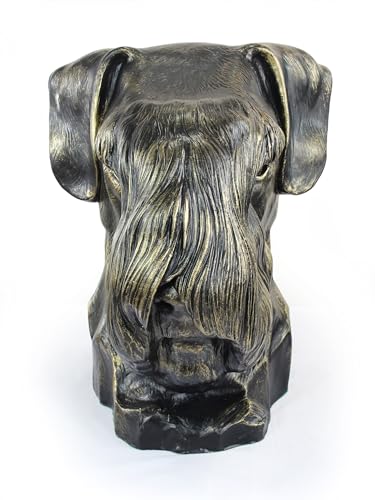 Art-Dog Hundeurne Big Head Schnauzer Ii - Handgefertigte Tierurne aus Harz mit Bronze-Finish - Langlebige Urne für Hundeasche - Natürliche Größe 37x28x37cm Art-Dog Hundeurne Big Head Schnauzer Ii - Handgefertigte Tierurne aus Harz mit Bronze-Finish - Langlebige Urne für Hundeasche - Natürliche Größe 37x28x37cm von Art-Dog