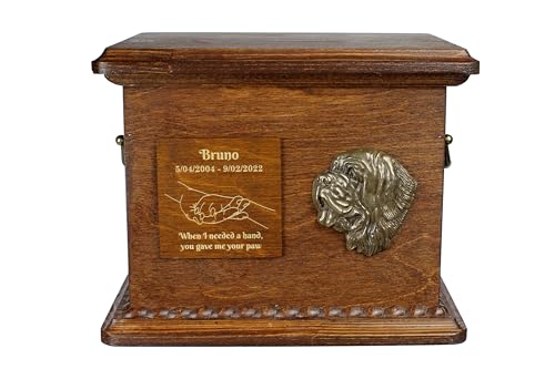 Art-Dog Urne für Hundeasche - Handgefertigte Gedenkstätte mit Relief, personalisierter Gravur und Bronzebüste - Haustier-Gedenkurne - 8.3x11.4x8.7 - Heiliger Bernhard Art-Dog Urne für Hundeasche - Handgefertigte Gedenkstätte mit Relief, personalisierter Gravur und Bronzebüste - Haustier-Gedenkurne - 8.3x11.4x8.7 - Heiliger Bernhard von Art-Dog