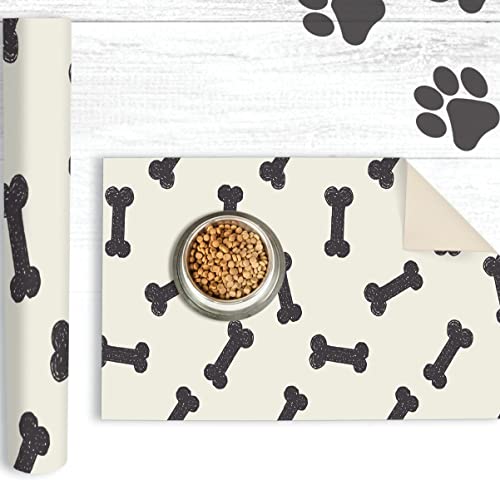 Art Maison Hundenapfmatte für Futter und Wasser, Haustiernahrungsmatte, Hundefuttermatte für Boden, wasserdicht, rutschfest, strapazierfähig, 30,5 x 55,9 cm von Art Maison