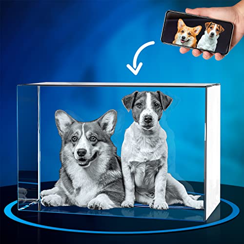 ArtPix 3D Kristallfoto, personalisiertes Hunde-Gedenkgeschenk mit eigenem Foto für Hundeliebhaber, Tierbesitzer, 3D-Lasergravur, gravierter Kristall in Erinnerung an den Hund, individuelle Geschenke von ArtPix 3D