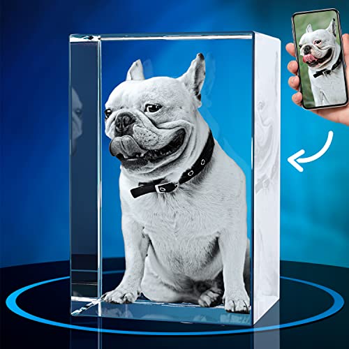 ArtPix 3D Kristallfoto, personalisiertes Hunde-Gedenkgeschenk mit eigenem Foto für Hundeliebhaber, Tierbesitzer, 3D-Lasergravur, gravierter Kristall in Erinnerung an den Hund, individuelle Geschenke von ArtPix 3D