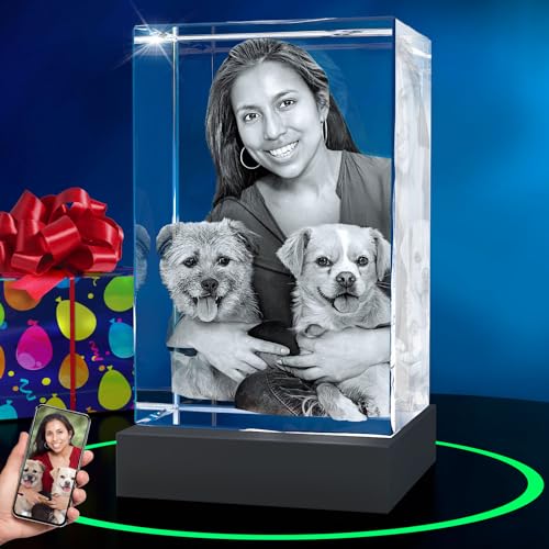 ArtPix 3D Premium-Kristallfoto, personalisiertes Hunde-Gedenkgeschenk mit eigenem Foto für Hundeliebhaber, Tierbesitzer, 3D-Lasergravur, gravierter Kristall in Erinnerung an den Hund, individuelle ArtPix 3D Premium-Kristallfoto, personalisiertes Hunde-Gedenkgeschenk mit eigenem Foto für Hundeliebhaber, Tierbesitzer, 3D-Lasergravur, gravierter Kristall in Erinnerung an den Hund, individuelle von ArtPix 3D