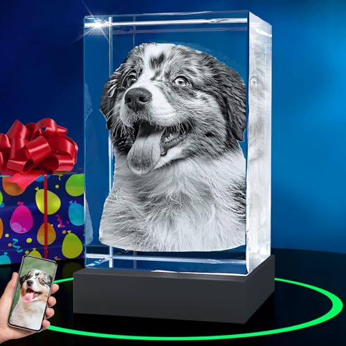 ArtPix 3D Premium-Kristallfoto, personalisiertes Hunde-Gedenkgeschenk mit eigenem Foto für Hundeliebhaber, Tierbesitzer, 3D-Lasergravur, gravierter Kristall in Erinnerung an den Hund, individuelle ArtPix 3D Premium-Kristallfoto, personalisiertes Hunde-Gedenkgeschenk mit eigenem Foto für Hundeliebhaber, Tierbesitzer, 3D-Lasergravur, gravierter Kristall in Erinnerung an den Hund, individuelle von ArtPix 3D