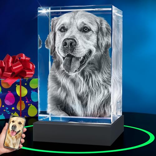 ArtPix 3D Premium-Kristallfoto, personalisiertes Hunde-Gedenkgeschenk mit eigenem Foto für Hundeliebhaber, Tierbesitzer, 3D-Lasergravur, gravierter Kristall in Erinnerung an den Hund, individuelle ArtPix 3D Premium-Kristallfoto, personalisiertes Hunde-Gedenkgeschenk mit eigenem Foto für Hundeliebhaber, Tierbesitzer, 3D-Lasergravur, gravierter Kristall in Erinnerung an den Hund, individuelle von ArtPix 3D