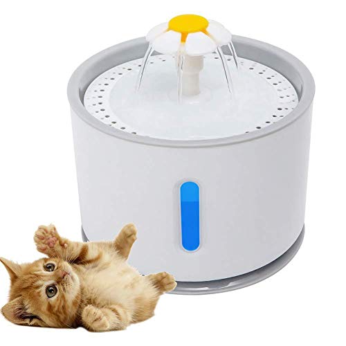 Artensky Automatischer Katzen-Wasserbrunnen 2,4 l Wasserspender Haustier Hund Trinkzubehör (Kunststoff) von Artensky