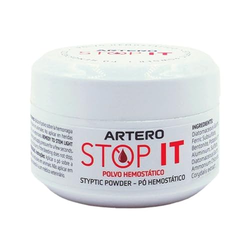 Artero Stop it. Hämostatisches Pulver zum Schneiden von kleinen Blutungen beim Nagelschneiden bei Hunden und Katzen von Artero