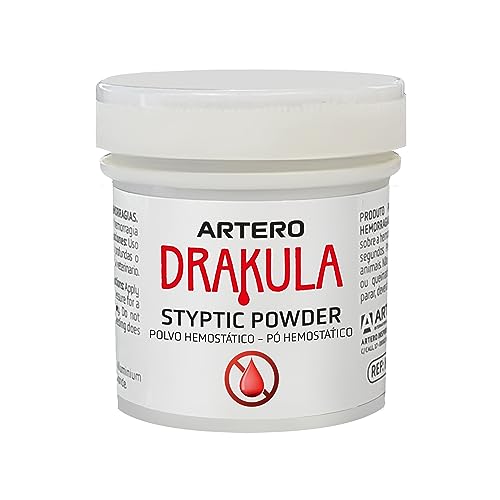 Artero Drakula Hämostatisches Pulver zum Schneiden von Blutungen beim Nagelschneiden von Hunden, neuartiges und effektives System, Verpackung mit Schraubdeckel. Artero Drakula Hämostatisches Pulver zum Schneiden von Blutungen beim Nagelschneiden von Hunden, neuartiges und effektives System, Verpackung mit Schraubdeckel. von Artero