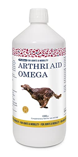 ArthriAid Omega Flüssiger Futterzusatz für Hunde und Katzen, 1 Liter, für Gelenke und Mobilität von Arthri aid