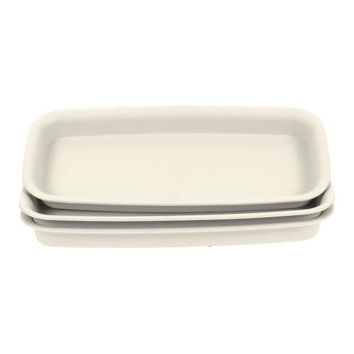 Artibetter 3Er-Pack Rechteckige Untersetzer Für Töpfe – Langlebige Beige Blumentopf-Untersetzer Für Drinnen Und Draußen Auslaufsicherer Wasserauffangbehälter Für Fensterbänke Schreibtische von Artibetter