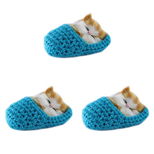 Artibetter 3st Mini-kätzchen Tragen Schuhe Spielzeug Schlafende Katze Im Mattenspielzeug Schlafende Katze in Hausschuhen Mini Schlafendes Katzenspielzeug Plüschpuppen Kind Es Wird Aufgerufen von Artibetter