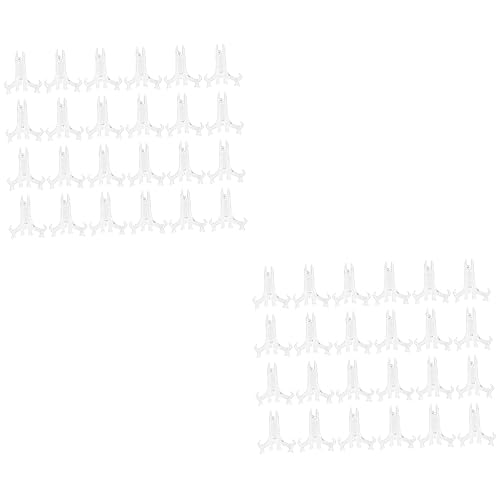 Artibetter 48 Stück Scheiben-Ausstellungsständer Bilderhalter Ständer Aus Acryl Mini-Staffelei-Ständer Kunststoff-Staffeleien Ständer Teller Schüsselständer Draht-Fotoständer von Artibetter