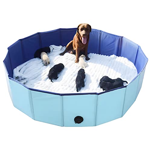 Artilife Welp-Box für Hunde, Welpen-Wurfbox, Wurfbox für Hunde, Wurfbox für Hunde und Welpen, Geburt für Hunde (160 x 30 cm, Blau) von Artilife