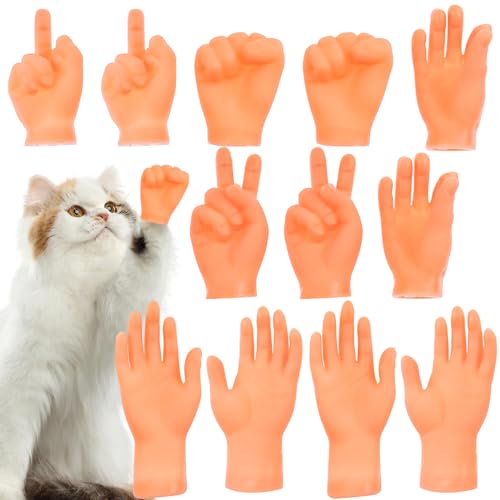 Mini-Fingerhände für Katzen, Massagespielzeug für Katzen, dehnbare Gummihände, Katzenspielzeug, weiche TPR-Katzenhände, winzige Hände für Finger, 18 Stück Mini-Fingerhände für Katzen, Massagespielzeug für Katzen, dehnbare Gummihände, Katzenspielzeug, weiche TPR-Katzenhände, winzige Hände für Finger, 18 Stück von Arvintas