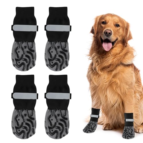Arvoni Hundesocken Anti Rutsch, 2 Paar Anti Rutsch Socken mit Verstellbaren Trägern, Hundesocken für den Pfotenschutz von Hunden im Innenbereich im Freien, für Mittlere und Große Arvoni Hundesocken Anti Rutsch, 2 Paar Anti Rutsch Socken mit Verstellbaren Trägern, Hundesocken für den Pfotenschutz von Hunden im Innenbereich im Freien, für Mittlere und Große von Arvoni