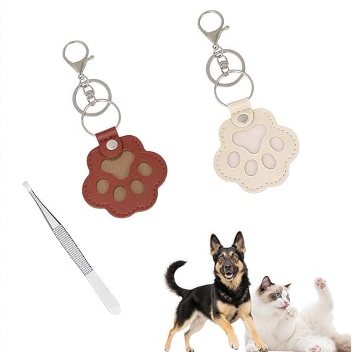 2-teiliges Haustiergedächtnis Set, Katzenpfoten-Schlüsselanhänger mit Pinzetten, Andenken zum Aufbewahren von Haustierfell, Erinnerungsgeschenk für Verstorbene Tiere 2-teiliges Haustiergedächtnis Set, Katzenpfoten-Schlüsselanhänger mit Pinzetten, Andenken zum Aufbewahren von Haustierfell, Erinnerungsgeschenk für Verstorbene Tiere von Arzyolahto