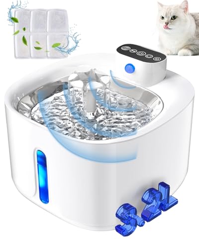 Wasserbrunnen für Katzen, 3.2L Kabellos Katzenbrunnen mit Bewegungsmelder, 4000mAh Batteriebetrieben Katzentrinkbrunnen, Leise Wasserpumpe, Tablett aus Edelstahl, Trinkbrunnen für Katzen Wasserbrunnen für Katzen, 3.2L Kabellos Katzenbrunnen mit Bewegungsmelder, 4000mAh Batteriebetrieben Katzentrinkbrunnen, Leise Wasserpumpe, Tablett aus Edelstahl, Trinkbrunnen für Katzen von Asdsed