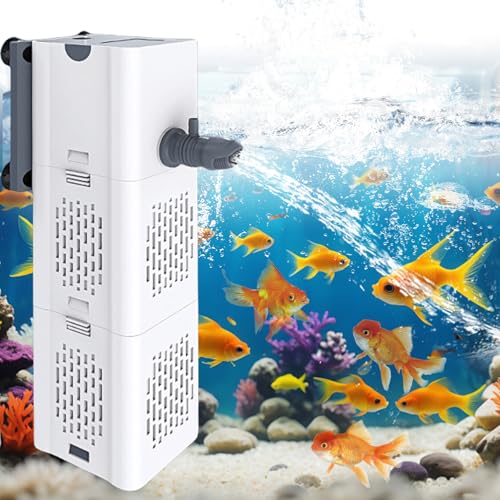 Asfrode Aquarium Filter, 6W 500L/h Aquarium pumpe Aquarienfilter Leiser Schwammfilter Innenfilter Filterpumpe mit 2 Wasserauslässen für 35-80L Fisch Turtle Tank Aquarium Asfrode Aquarium Filter, 6W 500L/h Aquarium pumpe Aquarienfilter Leiser Schwammfilter Innenfilter Filterpumpe mit 2 Wasserauslässen für 35-80L Fisch Turtle Tank Aquarium von Asfrode