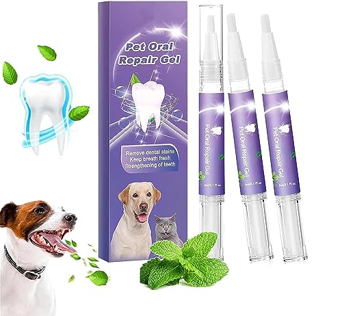 Ashopfun Cvreoz Oral Repair Gel für Haustiere, Mund-Wiederherstellungsgel, Haustier-Atem-Erfrischer, Gel-Pflege, beseitigt schlechten Atem, zielt auf Zahnstein ab, Zahnaufhellung, repariert das von Ashopfun