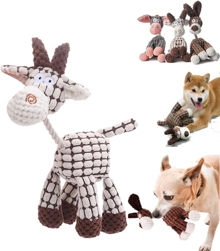 Ashopfun Petsboro Bitebuddy Hundespielzeug, Plüsch-Kauspielzeug, niedliches weiches Hundespielzeug für schwere Kauer, Weiß von Ashopfun
