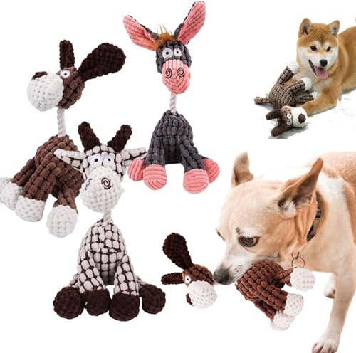 Ashopfun Petsboro Bitebuddy Hundespielzeug, Plüsch-Kauspielzeug, niedliches weiches Hundespielzeug für schwere Kauer (gemischt) von Ashopfun