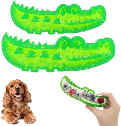 Ashopfun Slow Feed Chew and Fetch Crocodile,Dog Slow Feeder Puzzle Toy,Alligator Treat Dispensing Dog Toys,Alligator Dogs Chew Toy for Large, Medium & Small Dogs Teeth Cleaning Chewig Training (S+L) von Ashopfun