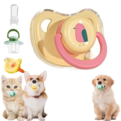 Silikon-Schnuller für Haustiere, beruhigender Schnuller, Kauspielzeug für kleine Hunde und Katzen, Tierzubehör, Dekoration für kleine Hunde und Katzen, Gelb Silikon-Schnuller für Haustiere, beruhigender Schnuller, Kauspielzeug für kleine Hunde und Katzen, Tierzubehör, Dekoration für kleine Hunde und Katzen, Gelb von Ashopfun