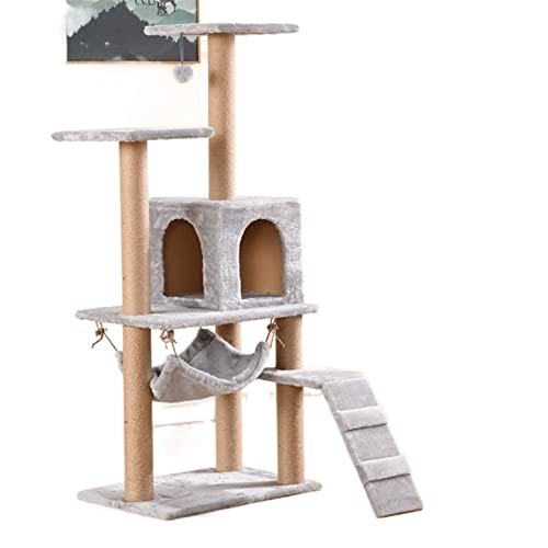 Kratzbaumhäuser, mehrschichtiges Katzen-Klettergerüst, Kratzbaum, Sisalturm, Kratzbaum für Haustierkatzen, luxuriöse Katzen-Eigentumswohnungsmöbel für Zuhause, Katzenspielzeug (Größe: PS052- von AsiLoP