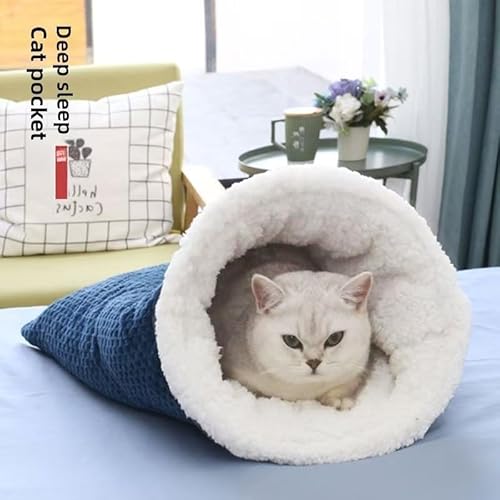 Asiasioc Winter-Katzenschlafsack, Outdoor, weicher Plüsch, groß, gemütlich, 360° umwickelt, gemütlicher Haustierschlafsack Asiasioc Winter-Katzenschlafsack, Outdoor, weicher Plüsch, groß, gemütlich, 360° umwickelt, gemütlicher Haustierschlafsack von Asiasioc