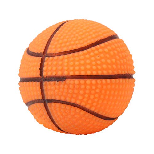 Asixx Hundespielball, Hundespielzeug aus Natur-Gummi für große und kleine Hunde – auch für Welpen Durchmesser 7cm, Basketball, Fußball(Basketball) von Asixx