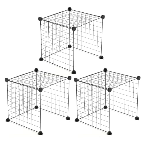 Asixxsix Abnehmbarer Haustier-Laufstall aus Metall, Tragbarer 12-Panel-Haustier-Spielstall für Kleine Haustiere, Metall-Trainingszaun für Hunde Im Innen- und Außenbereich von Asixxsix