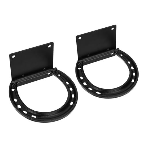 Asixxsix 2 Packpferd -Krawattenring, Wandmontage Metallkupplung Ring Binde Down Haken Pferdestests Vorräte für Pferdestall Stall Stallversorgungen Reitstich Vieh von Asixxsix