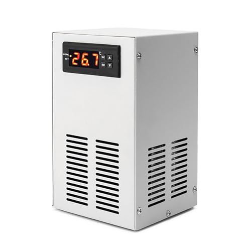 Asixxsix Aquarium-Kühler, 5,2 Gal, 200 L/h, Leise, Konstante Temperatur, Verstellbarer Wasserkühler, Aquarium-Kühler, Digitalanzeige, Wasserkühler mit Pumpe und Schlauch für Axolotl Asixxsix Aquarium-Kühler, 5,2 Gal, 200 L/h, Leise, Konstante Temperatur, Verstellbarer Wasserkühler, Aquarium-Kühler, Digitalanzeige, Wasserkühler mit Pumpe und Schlauch für Axolotl von Asixxsix