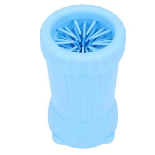 Asixxsix Automatische Hundefußreiniger, Elektrische Haustierfußwaschmaschinen mit Abnehmbarem Silikonbürste für Kleine und Große Hunde, USB -wiederaufladbare Nicht -Slip -Design (Blue) von Asixxsix