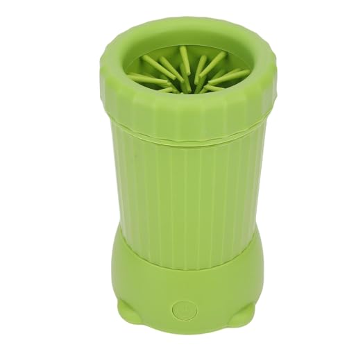 Asixxsix Automatische Hundefußreiniger, Elektrische Haustierfußwaschmaschinen mit Abnehmbarem Silikonbürste für Kleine und Große Hunde, USB -wiederaufladbare Nicht -Slip -Design (Green) von Asixxsix