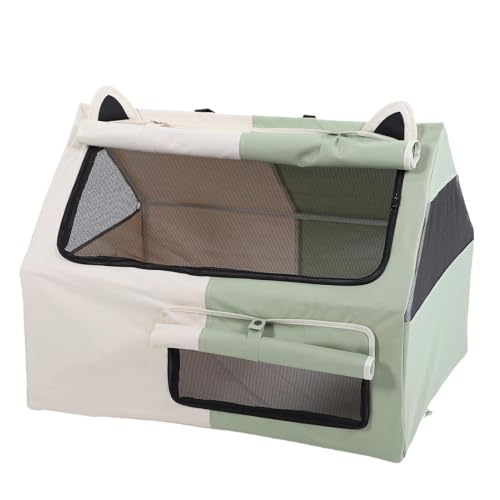 Asixxsix Cat -Playpen, 30,91 X 23.03x22.44 Zoll Rechteckige Tragbare Geschlossene Käfige Zelt mit Netzfenster, Abnehmbare Schattenabdeckung für Schwangere Katzen und Kätzchen von Asixxsix