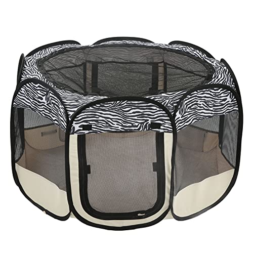Asixxsix Faltbarer Haustier-Laufstall, Großer STZ, Tragbar, Kratzfestes Oxford-Dr. von Asixxsix