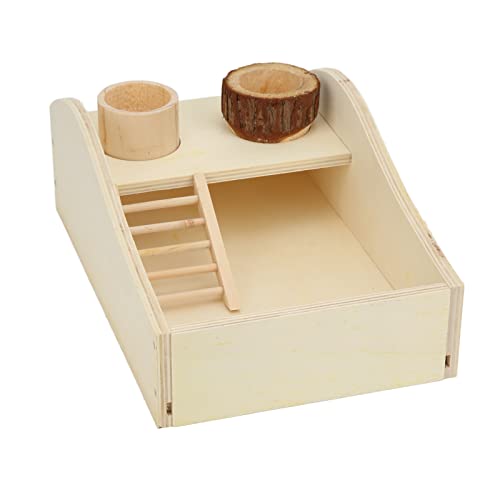 Asixxsix Hamster-Sandbad-Behälter, Hölzerner Hamster-Sandbad Kasten mit Kletter Leiter, Kleintier Bad & Grabraum, Sand-Dusch Badewanne für Hamster Meers Chweinchen Asixxsix Hamster-Sandbad-Behälter, Hölzerner Hamster-Sandbad Kasten mit Kletter Leiter, Kleintier Bad & Grabraum, Sand-Dusch Badewanne für Hamster Meers Chweinchen von Asixxsix