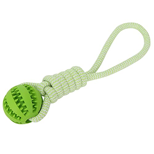 Asixxsix Haustier-Beißball, Training, Haustier-Kauball, Gummi-Bissfestigkeit, Futterleckage, Snacks, Bissspielzeug für die Zahnreinigung von Hunden, für Hundebissspielzeug (Green) von Asixxsix