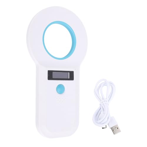 Asixxsix Haustier-Mikrochip-Scanner, 2 in 1 USB C Bluetooth Verbindung EMID FDX-B(ISO 11784/11785) 134.2Khz 125Khz Tragbarer Haustier-ID-Leser für Schweine, Hunde, Katzen von Asixxsix
