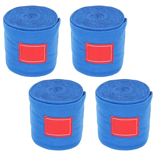 Asixxsix Horse P olo Bein Wraps Set von 4, 118,11 Zoll Länge, 3,94 Zoll Breite, Polyester Reitbein Bein Verband pferds P olo Wraps, Reitstiefel Beinschutz (Königsblau) von Asixxsix