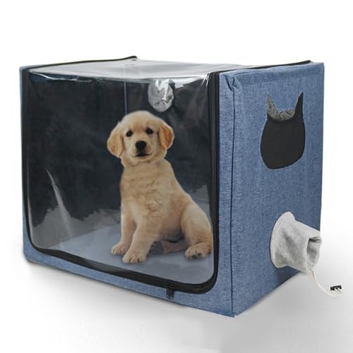 Asixxsix Hund Sauerstoffkammer, Bequeme große Kapazität Sauerstoff Inhalation Maschine mit 2 Löchern, PVC Oxford Tuch gewidmete Faltbare Haustier Zerstörung Box für Hund & Katze Asixxsix Hund Sauerstoffkammer, Bequeme große Kapazität Sauerstoff Inhalation Maschine mit 2 Löchern, PVC Oxford Tuch gewidmete Faltbare Haustier Zerstörung Box für Hund & Katze von Asixxsix