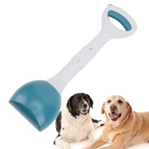 Hundekotschaufel, 49 cm, Faltbarer Hundekotsammler, Haustierkotsammler mit Langem Griff für Hunde und Katzen, Tragbarer Haustierkotreiniger für Outdoor, Gras, Rasen und Hof von Asixxsix