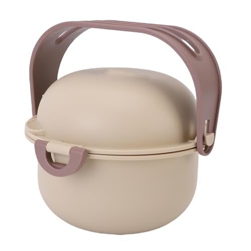 Asixxsix Hundenapf, 2-in-1 Wasser- und Futternapf, auslaufsicherer Hundenapf, faltbar, wiederverwendbar, Doppelnapf, Edelstahl-Slow-Feeder für Hunde und Katzen, für unterwegs (Beige) von Asixxsix