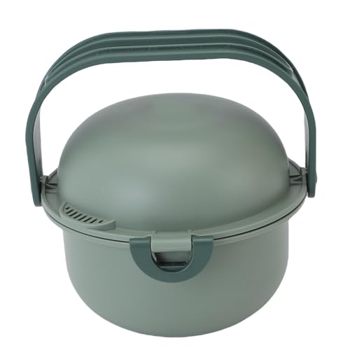 Asixxsix Hundenapf, 2-in-1 Wasser- und Futternapf, auslaufsicherer Hundenapf, faltbar, wiederverwendbar, Doppelnapf, Edelstahl-Slow-Feeder für Hunde und Katzen, für unterwegs (Green) von Asixxsix